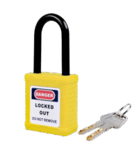 CANDADO DE SEGURIDAD AMARILLO  (KD-WCP38P-YLW)