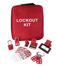 KIT DE BLOQUEO Y ETIQUETADO  BOLSO ROJO (LG31)